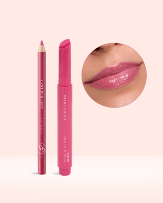 Nude hot pink lips bundel