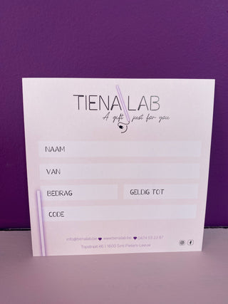 Tiena Lab shiny glitter cadeaubon